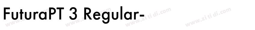 FuturaPT 3 Regular字体转换